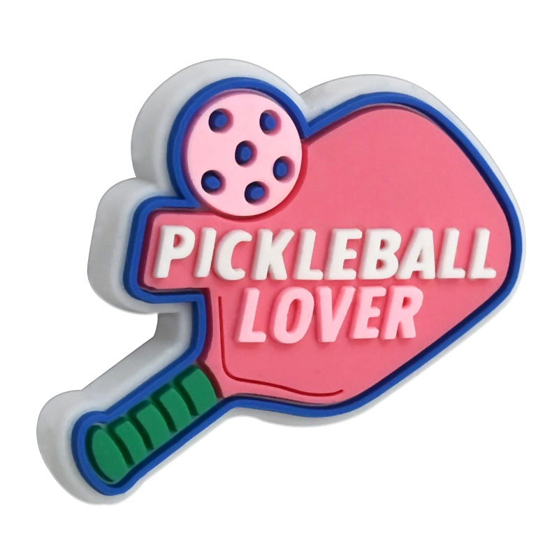 Wholesale Random 100pcs pickleball sports series bead pen patch handmade DIY beads