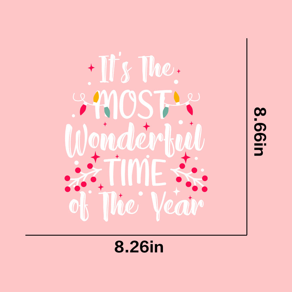 Wholesale  10pcs/pack Christmas pattern T-shirt heat transfer UV DTF ready-to-use transfer stickers