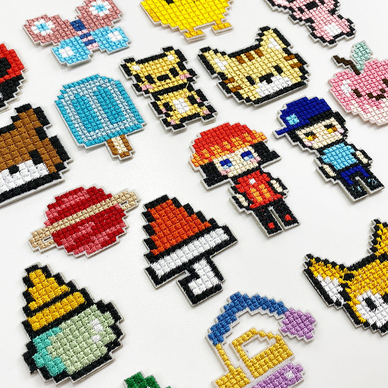 Wholesale Cartoon character embroidered patch frog cross  cloth patch