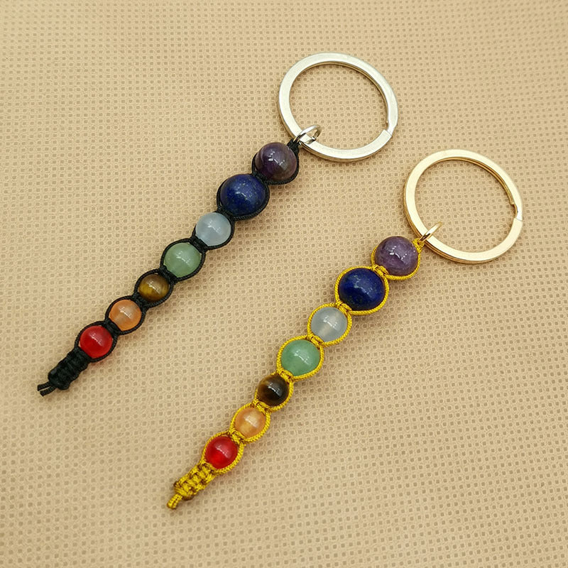 Columnas hexagonales al por mayor cuentas coloridas Piedras tejidas de metal de metal