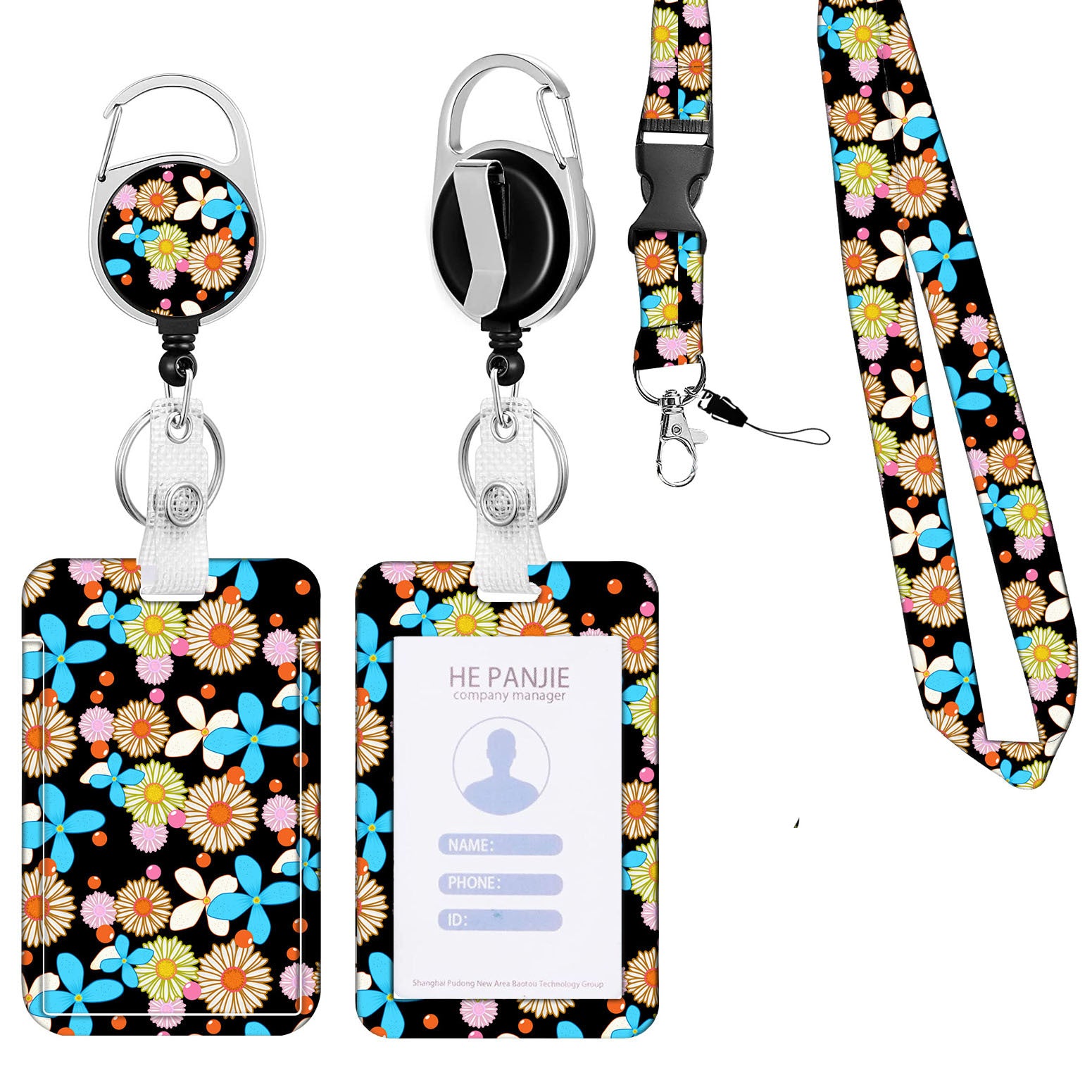 Wholesale Mobile Phone Hanging Chain Wrist Lanyard Key Pendant Push-and-close Slide Card Sleeve Retractable Buckle