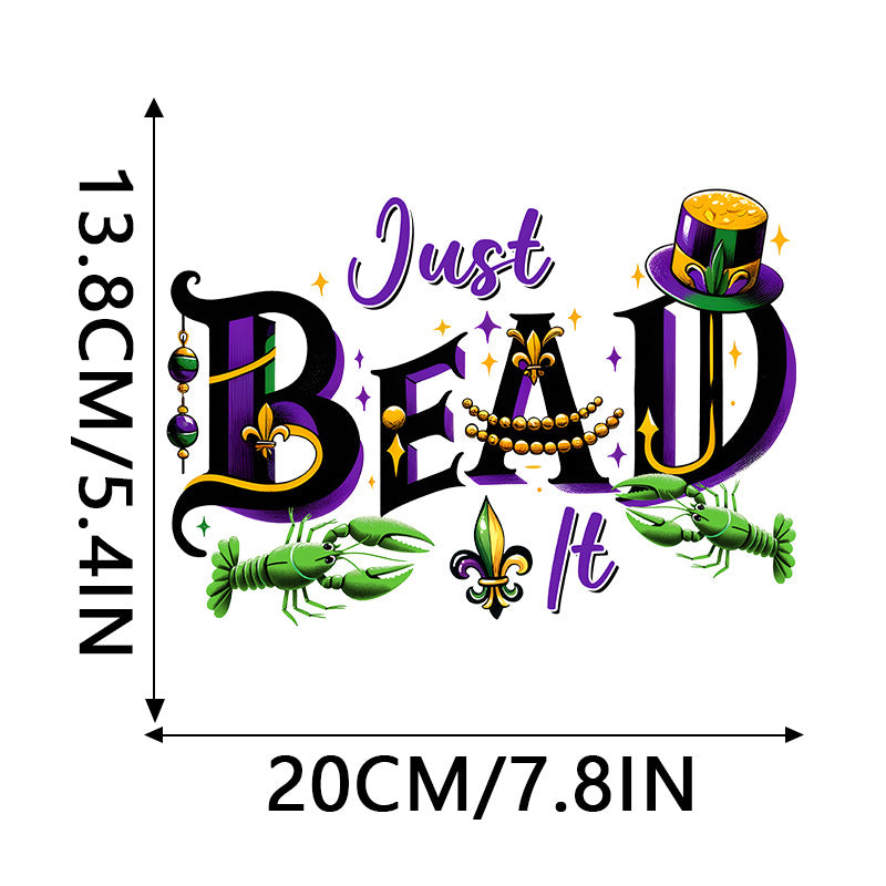 Wholesale 10pcs Carnival Festival  Pattern Clothing  UV DTF Ready to Press Transfers Wraps