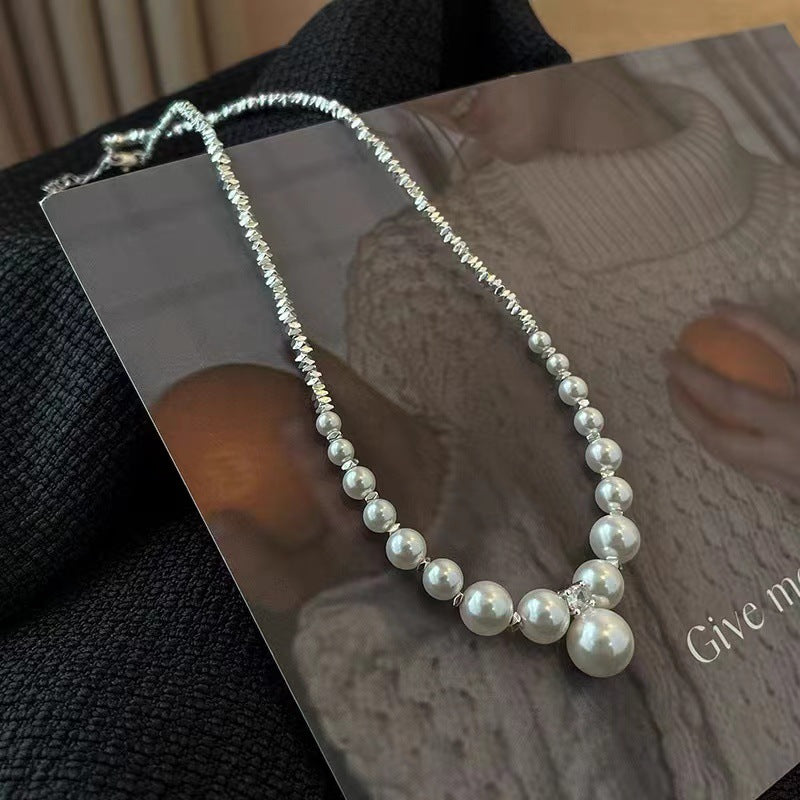 Wholesale Silver Pearl Clavicle Necklace