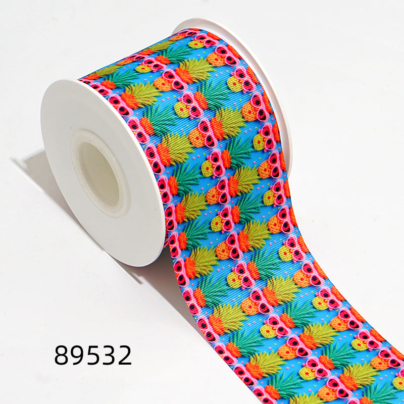 Wholesale 50Y thermal transfer ribbon cartoon printing ribbon printing ribbon thermal transfer ribbon flower diy ribbon roll