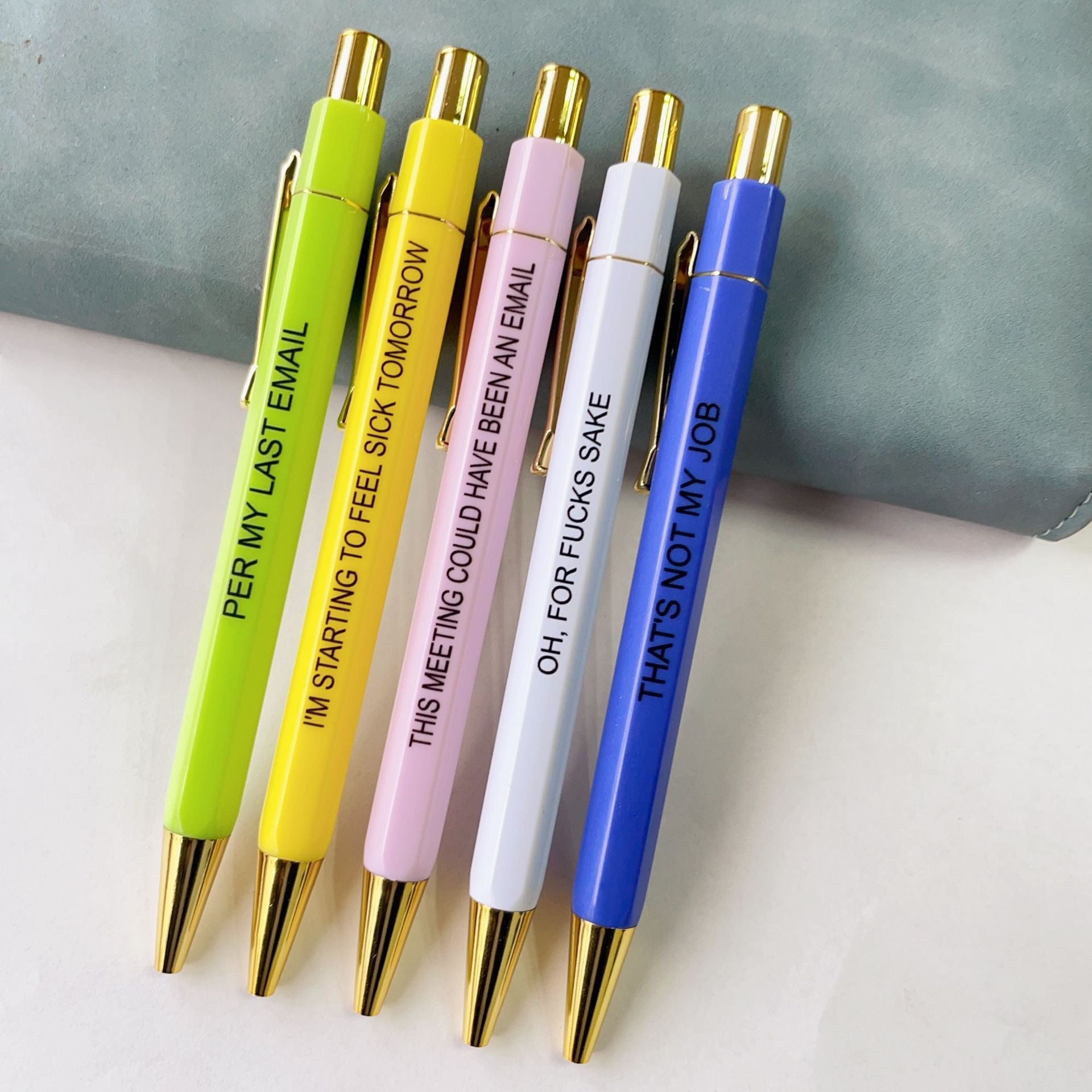 Wholesale 5pcs/set Plastic OFFENSIVE PENS