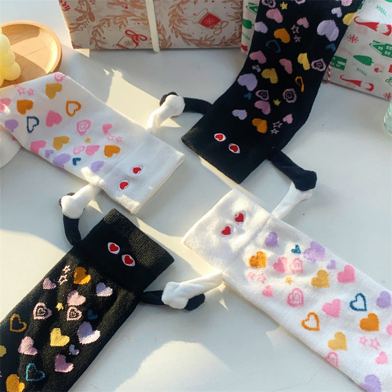 Wholesale popular couple hand socks