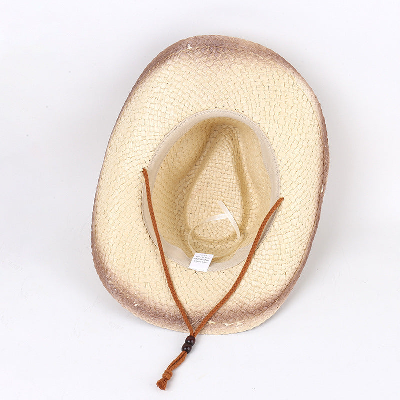 Wholesale Pull Grass Pentagram Retro Western Cowboy Hat