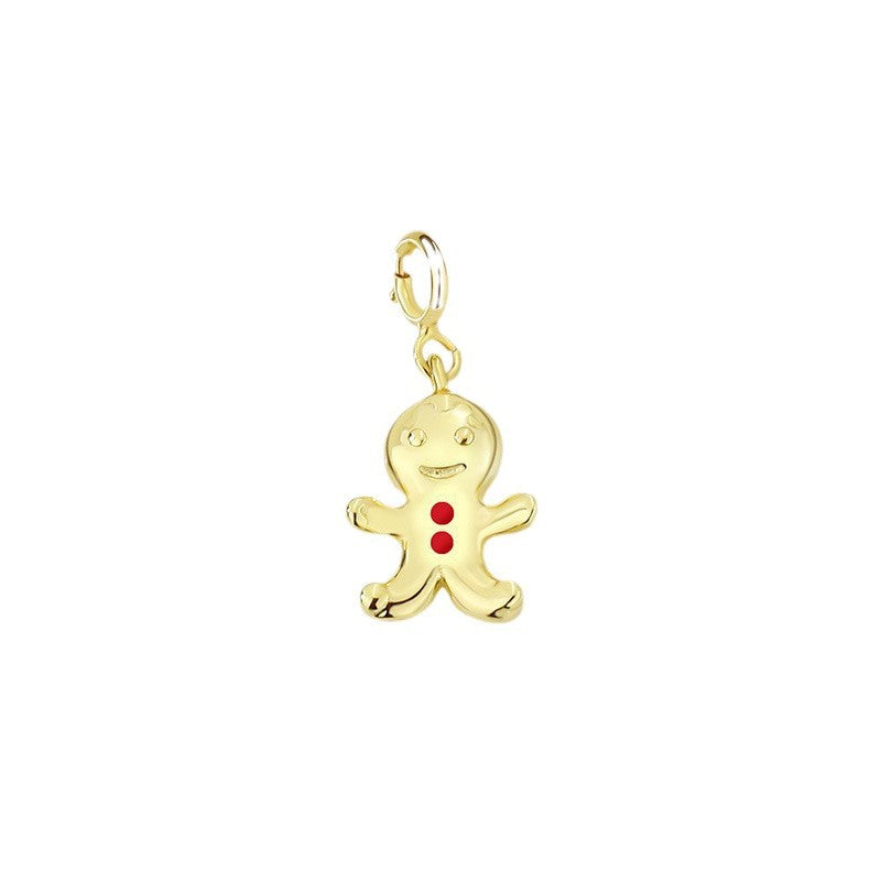 Wholesale Christmas Cute Gingerbread Pendant  Necklace