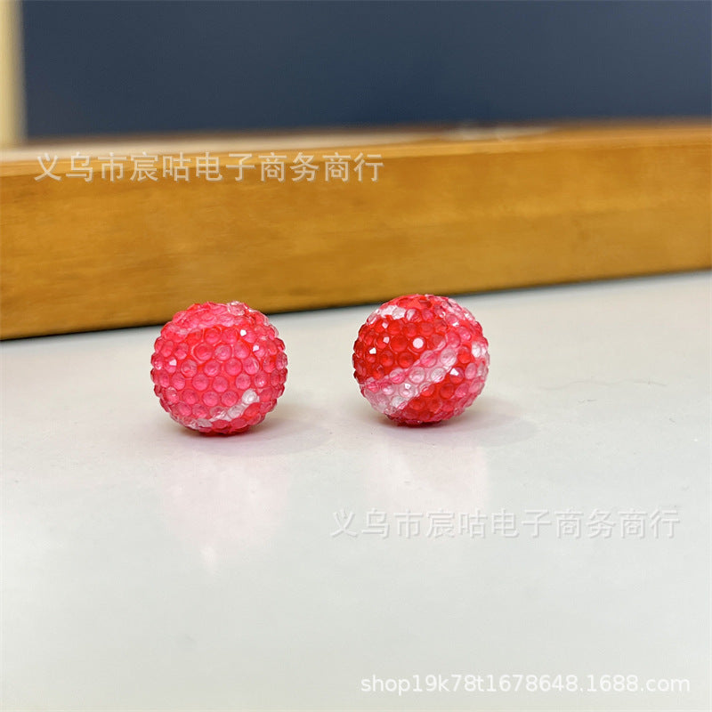 Wholesale 10pcs colored gradient clay Crystal Beads