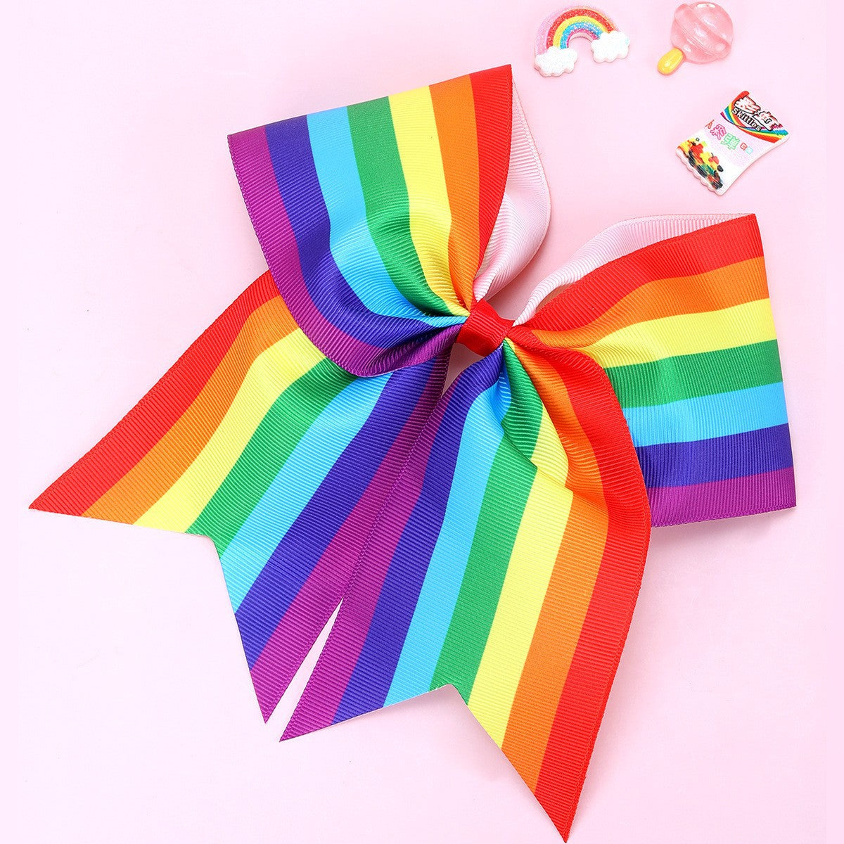 Wholesale  Children' s Bow Hairpin Rainbow Rib Bow Clip Cute Girl' s Hair