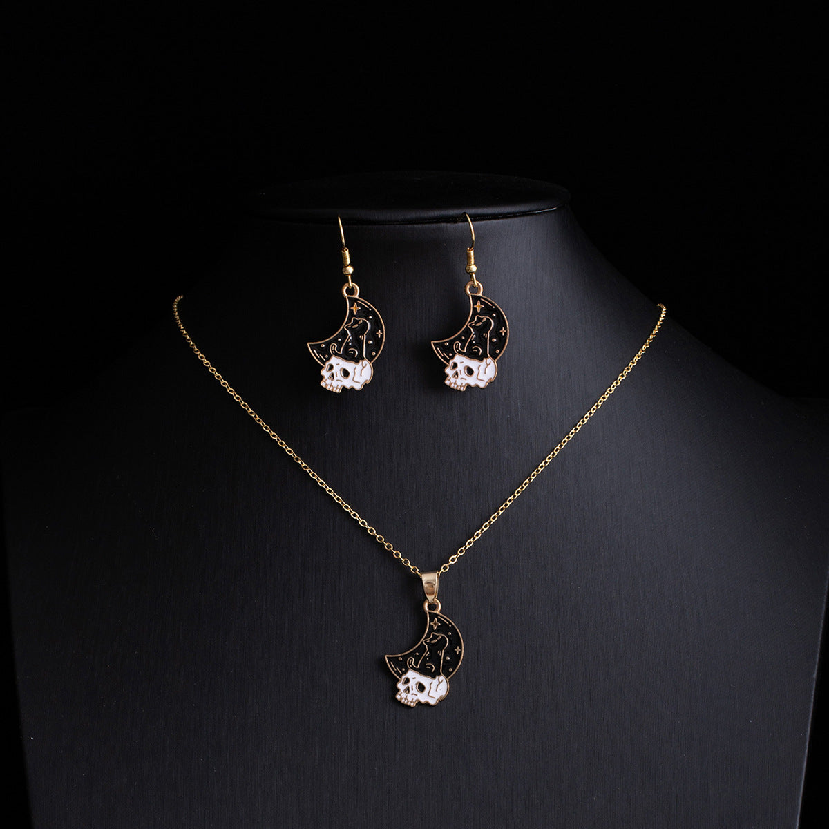 Wholesale Gothic Punk  Earring Necklace Set