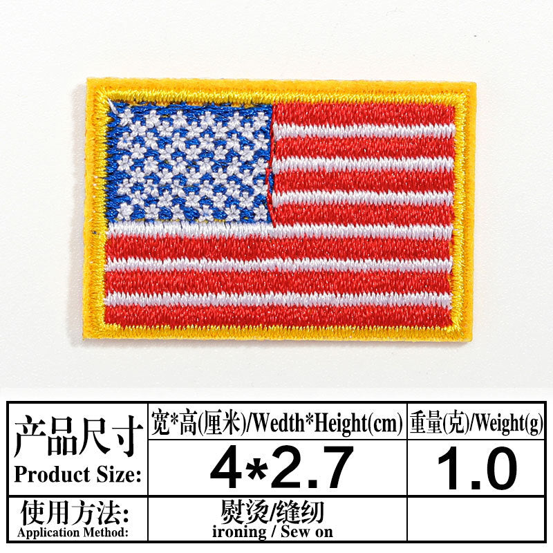 Wholesale Independence Day flag colorful and diverse embroidery DIY patches
