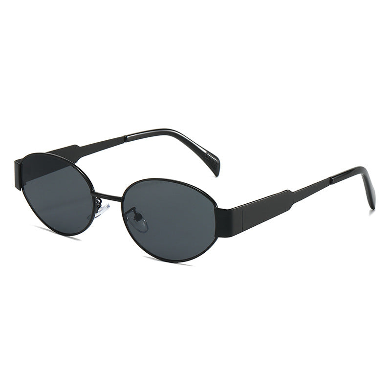 Wholesale Oval Metal Large Frame Sunglasses