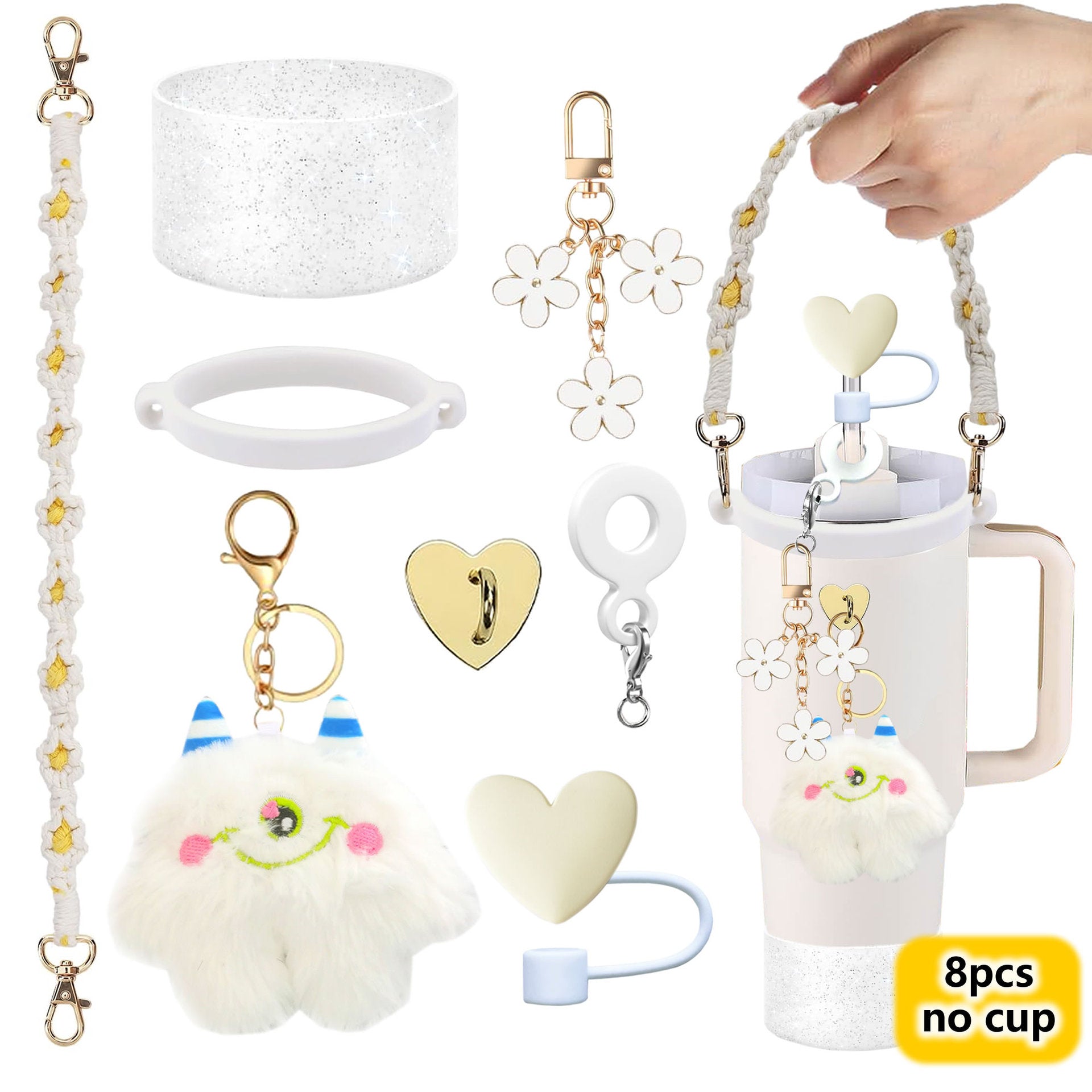 Wholesale Monster Pendant Peach Blossom Knot Straw Tube Cap