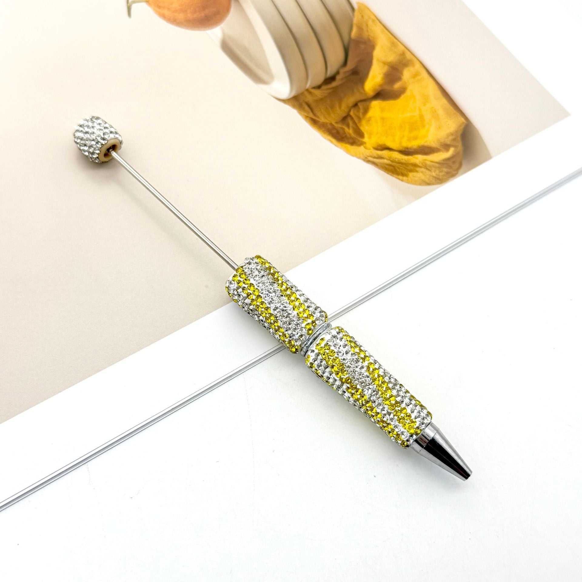 Wholesale Zebra Stripe Pattern Fully Encrusted with Rhinestones Fancy Beadable Pens