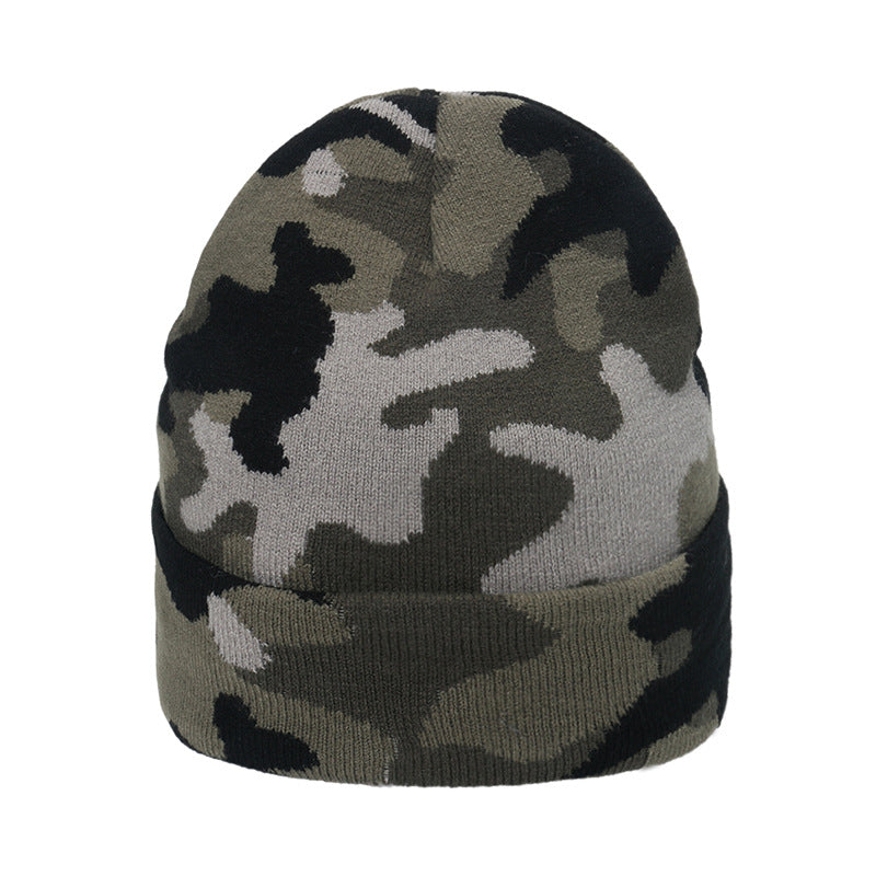Wholesale Warm Jacquard Camouflage Knitted Hat