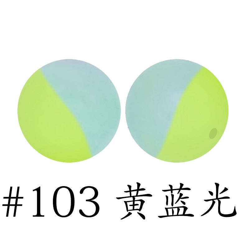 Wholesale 50pcs 16mm Print Silicone Beads Colorful Silicone Water Transfer Beads