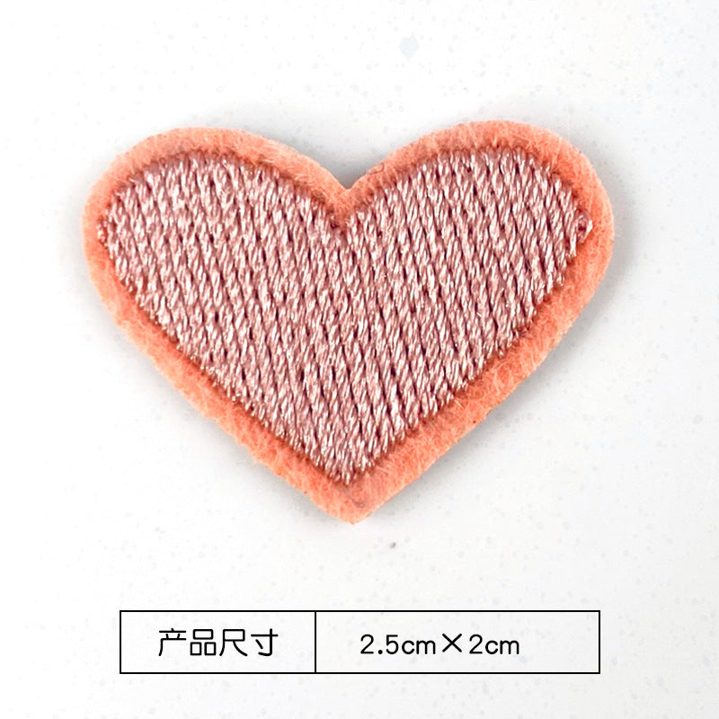 Wholesale Polyester Embroidered Heart Patch For Clothing Bags Shoes And DIY Accessories