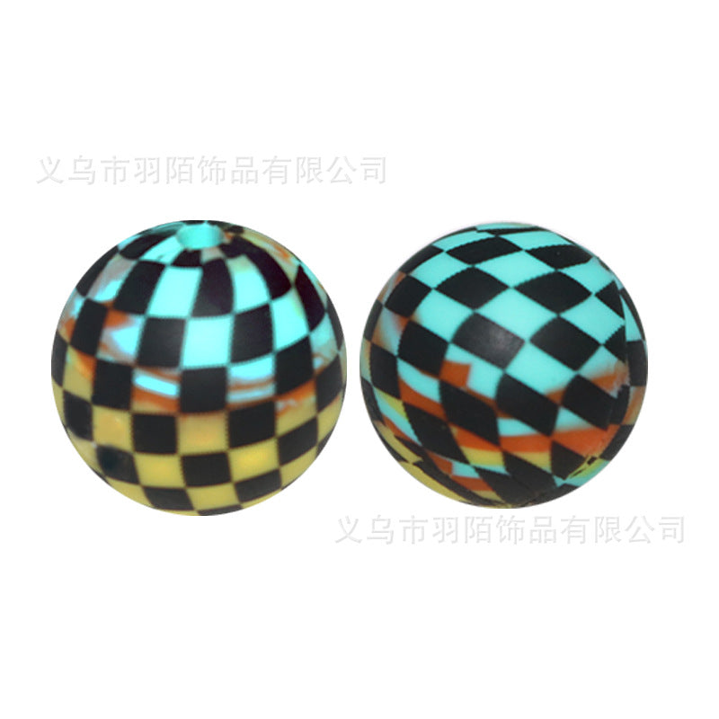Wholesale 50pcs Silicone Grid Water Transfer Printing Beads