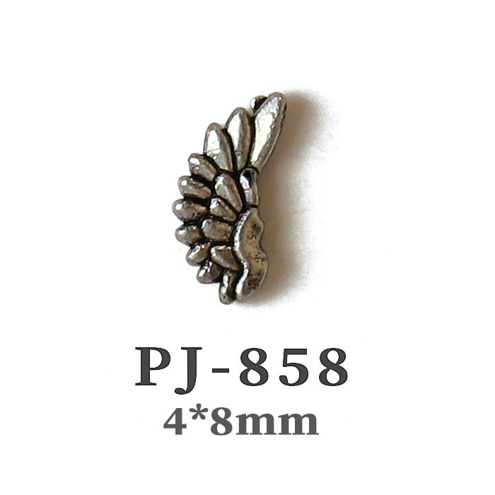 Wholesale  Metal Nail Art Charms Antelope Head Wings Leopard Head Manicure Decorative Accent