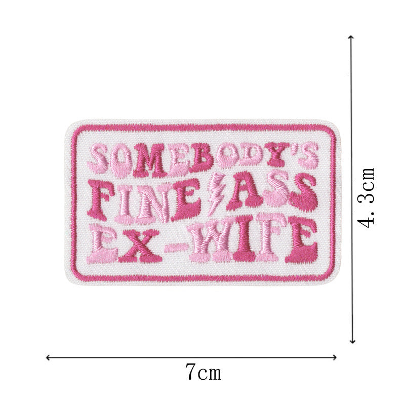 Wholesale Stylish Bar Theme Embroidered Patches Embroidery Thread Set Of 16 Cartoon Letter Badges For et DIY Scrapbook Fashion Accessory
