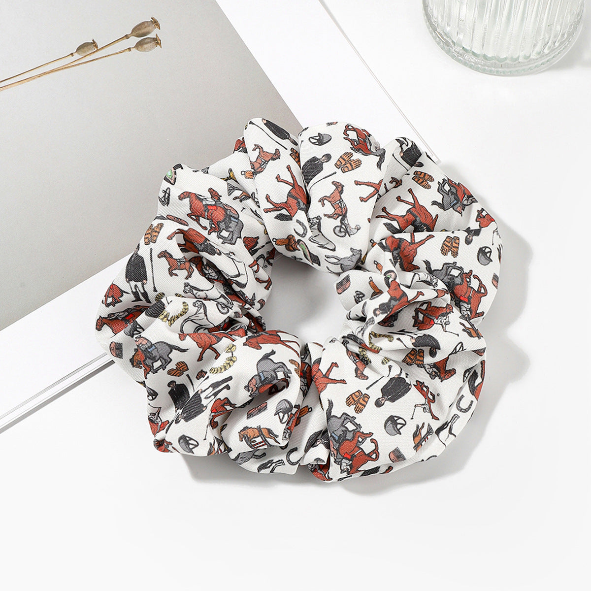 Wholesale Fabric Kentucky Derby Scrunchie Floral Scrunchie