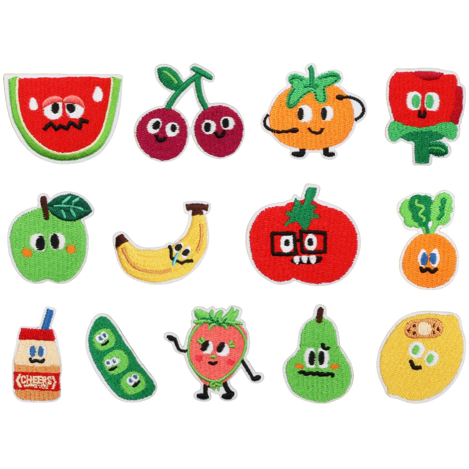 Wholesale Cute Orange Banana Embroidered Fruit Patches For Clothing DIY Accessory