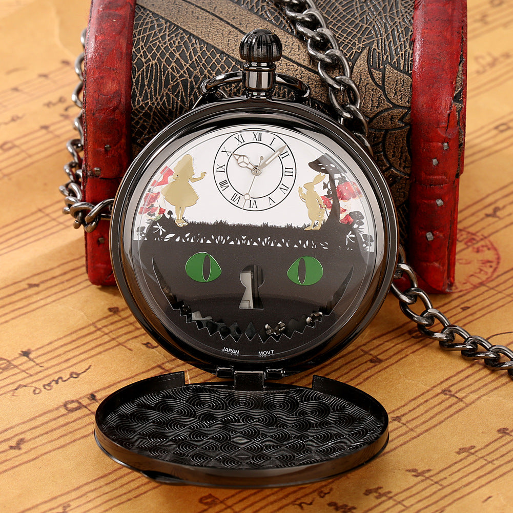Wholesale Creative Cartoon Rabbit Poker Music Octave Box Pocket Watch OLY Exclusive