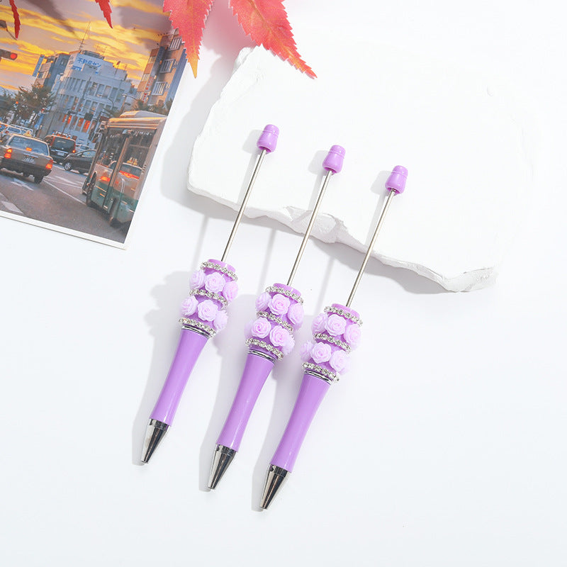 Wholesale Heavy Duty Rose Diamond Stickers Round Bead Pen