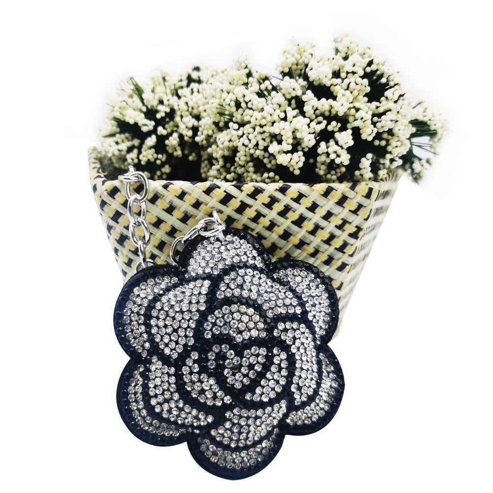 Wholesale 4pcs Figure Plum Blossom Diamond  Rhinestone Zinc Alloy  Keychain