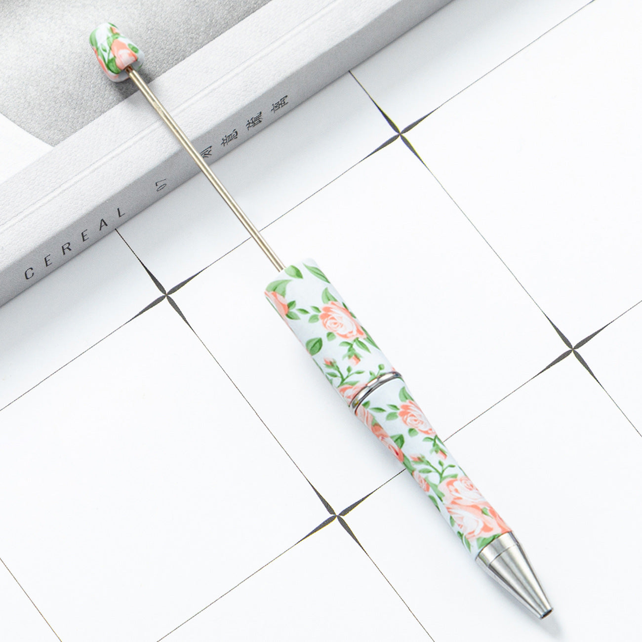 Wholesale Beadable Pens  Floral Butterfly Plastic Pen DIY for Beaded