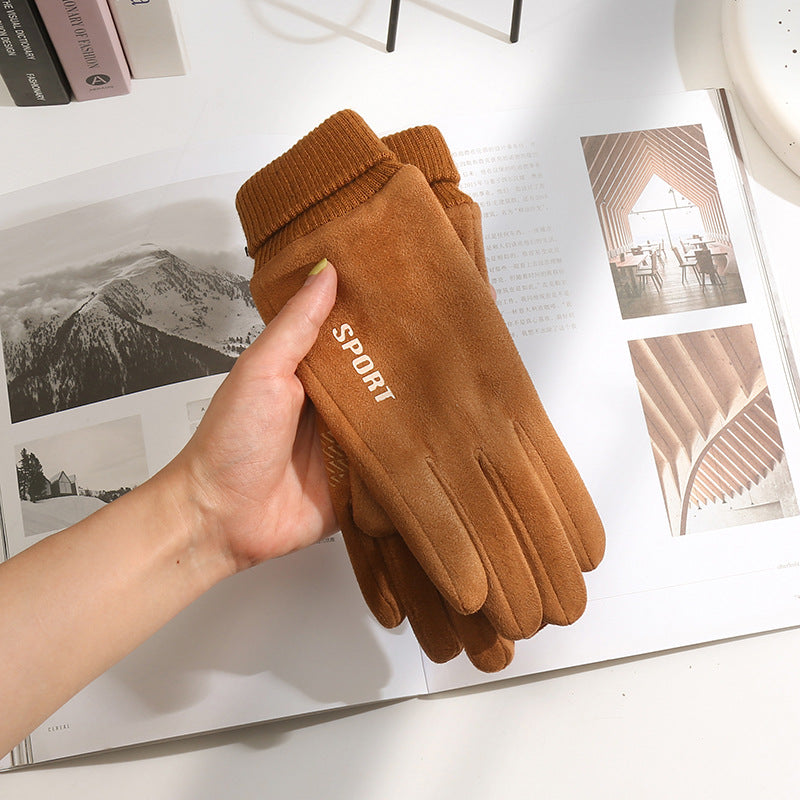 Wholesale Autumn and Winter Suede Gloves