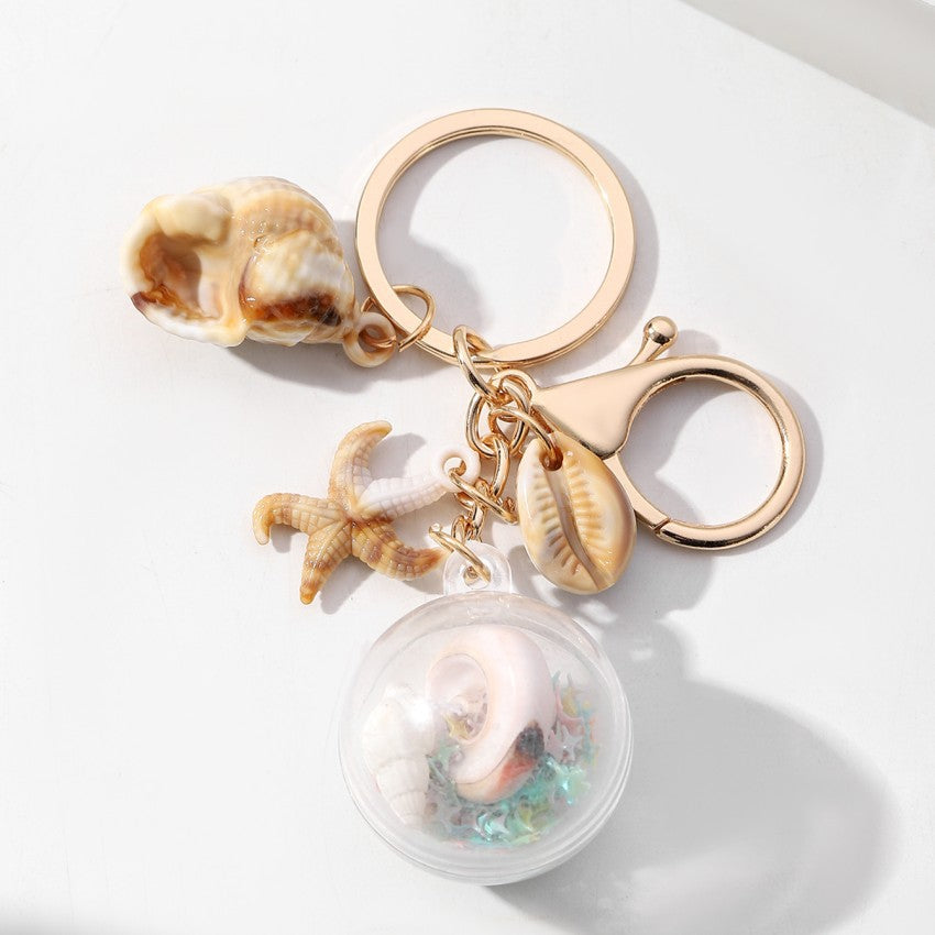 Wholesale Seaside Vacation Shell Conch Sea Star Keychain