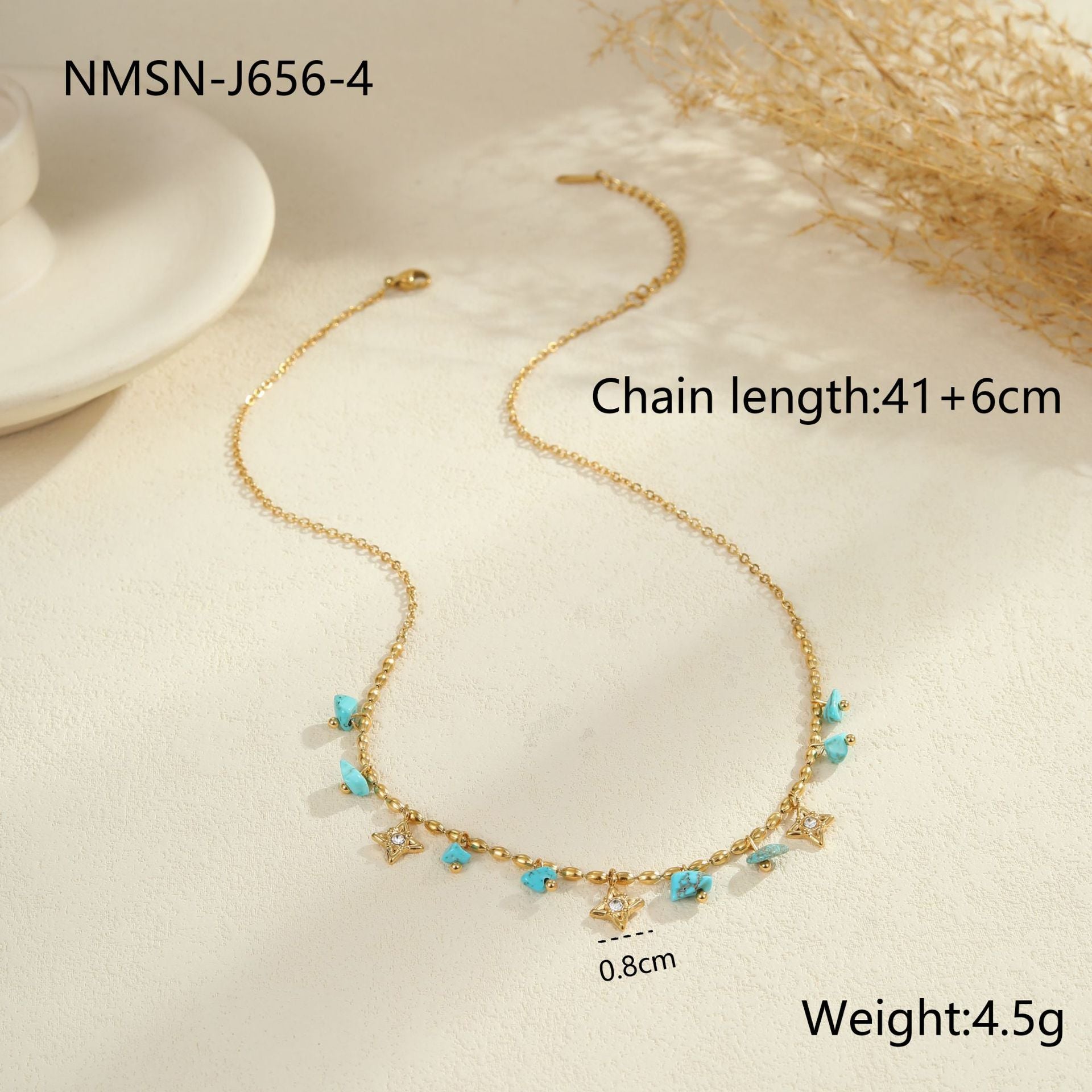 Wholesale Turquoise natural stone Necklace Set