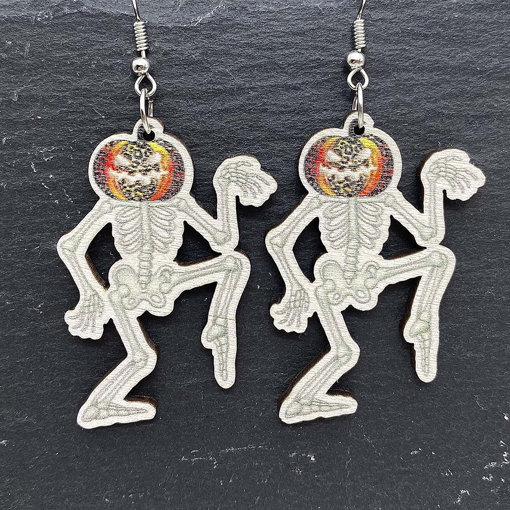 Pendientes de madera de colección de Halloween al por mayor