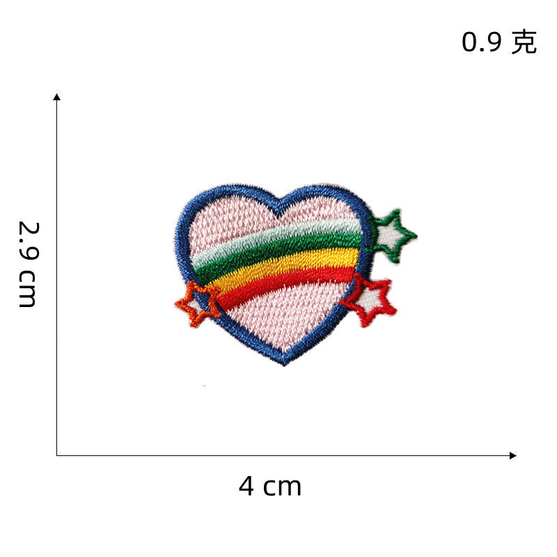 Wholesale Cartoon Heart Fabric Embroidery Patch