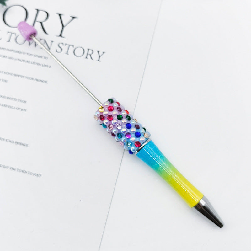 Wholesale Beadable Pens Gradient Color Candy Applied Diamond Pearl Beadable Pen