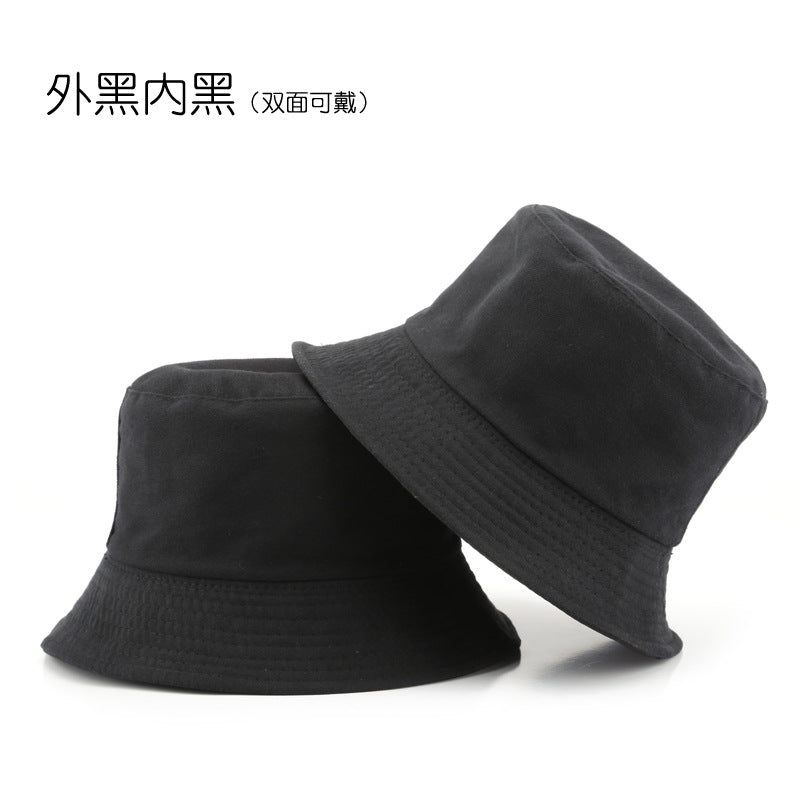 Wholesale Double-sided Solid Color Sunshade Bucket Hat