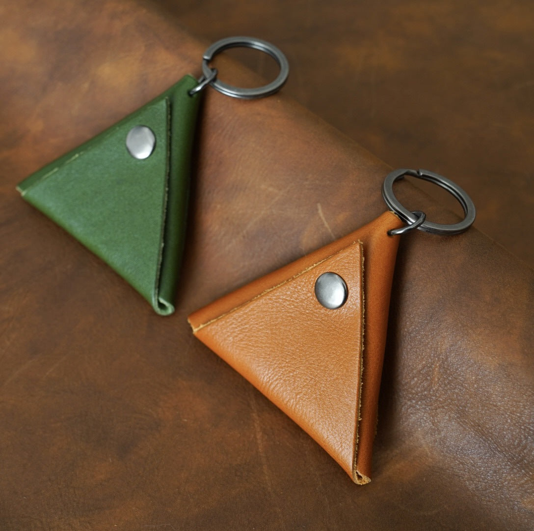 Wholesale Triangle Zero Wallet Cowhide Key Buckle