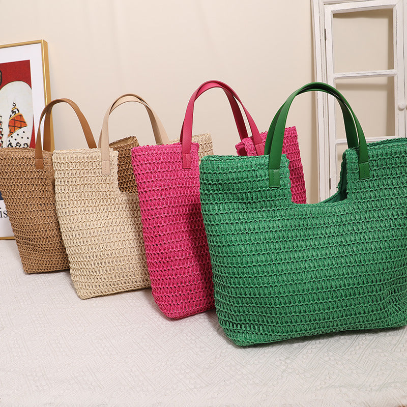 Wholesale of Simple and High-capacity Straw Woven Bags
