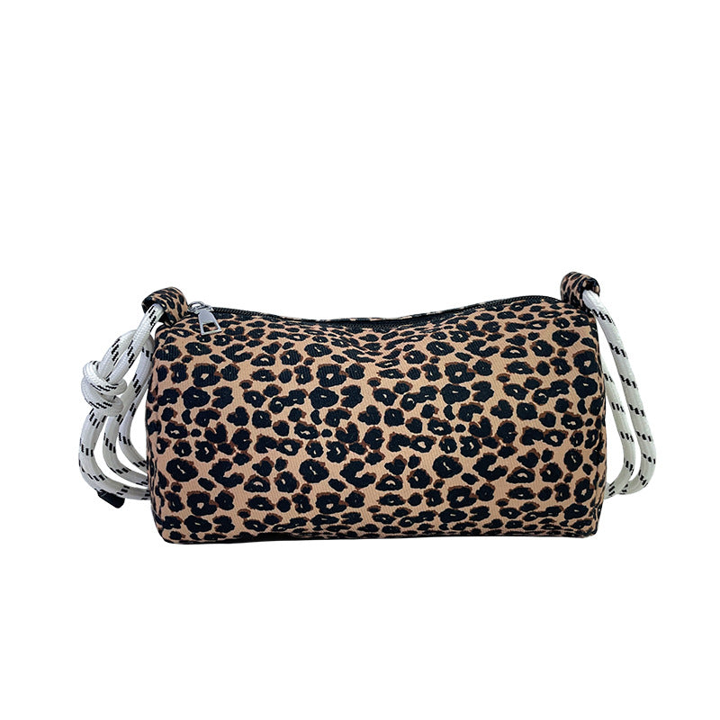 Wholesale Leopard Cow Print Canvas Shoulder Messenger Bag