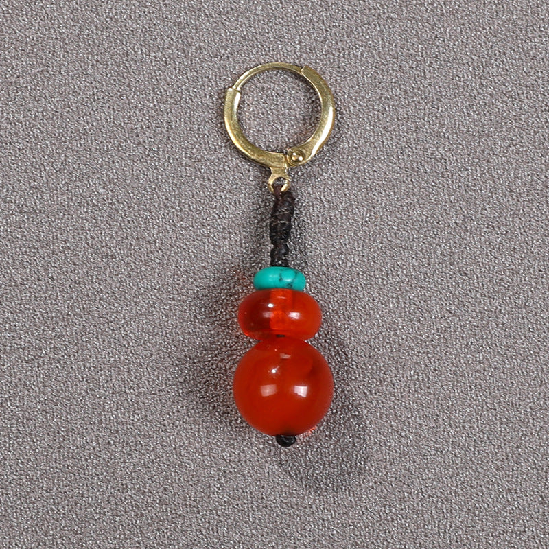 Wholesale Single Imitation Turquoise Ethnic Tibetan Ear Clip