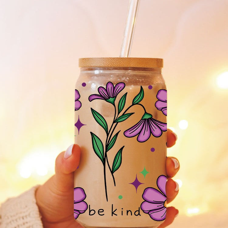 Wholesale Colorful Flowers Teacher's Day 16oz Cup UV DTF Wraps