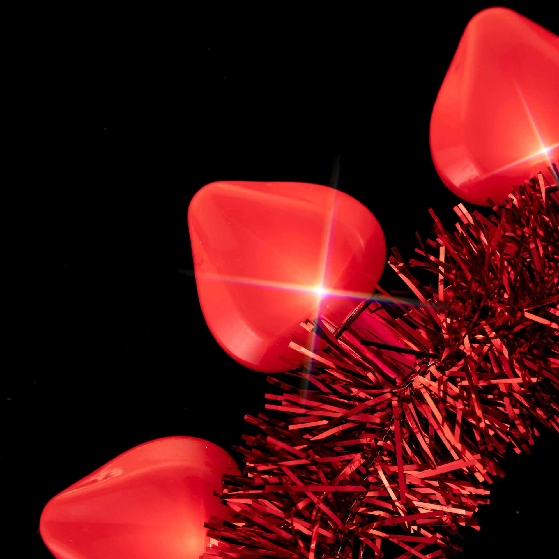 Wholesale Valentine's Day 6-function LED Lights, Peach Heart Plastic Hair Clips