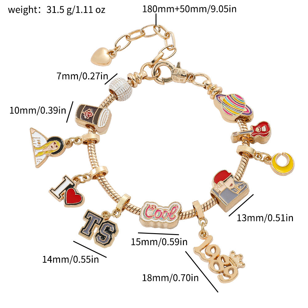 Wholesale 2PCS Diy Letter Alloy Bracelet