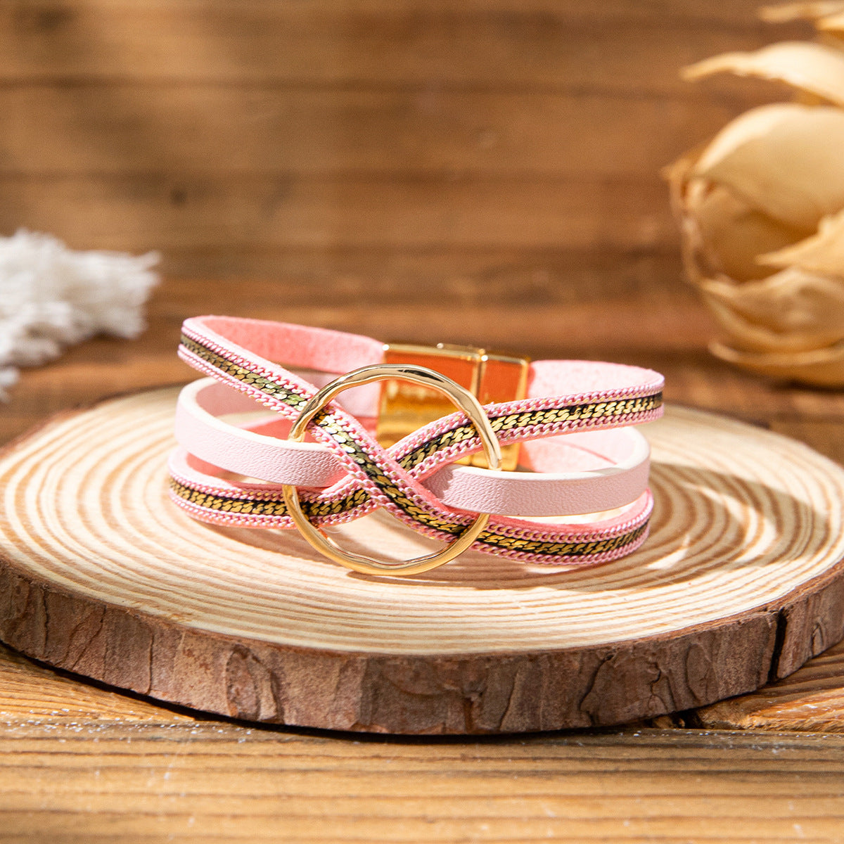 Wholesale Bohemian Magnetic Buckle  Layered Bracelet Set