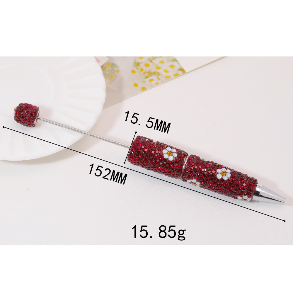 Wholesale  5pcs Full Diamond Flower  Multi-Color Fancy Beadable Pens