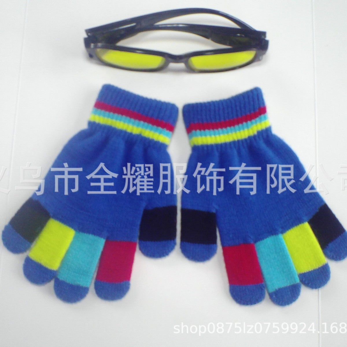 Wholesale Winter five color warm knitted yarn Kids Glove