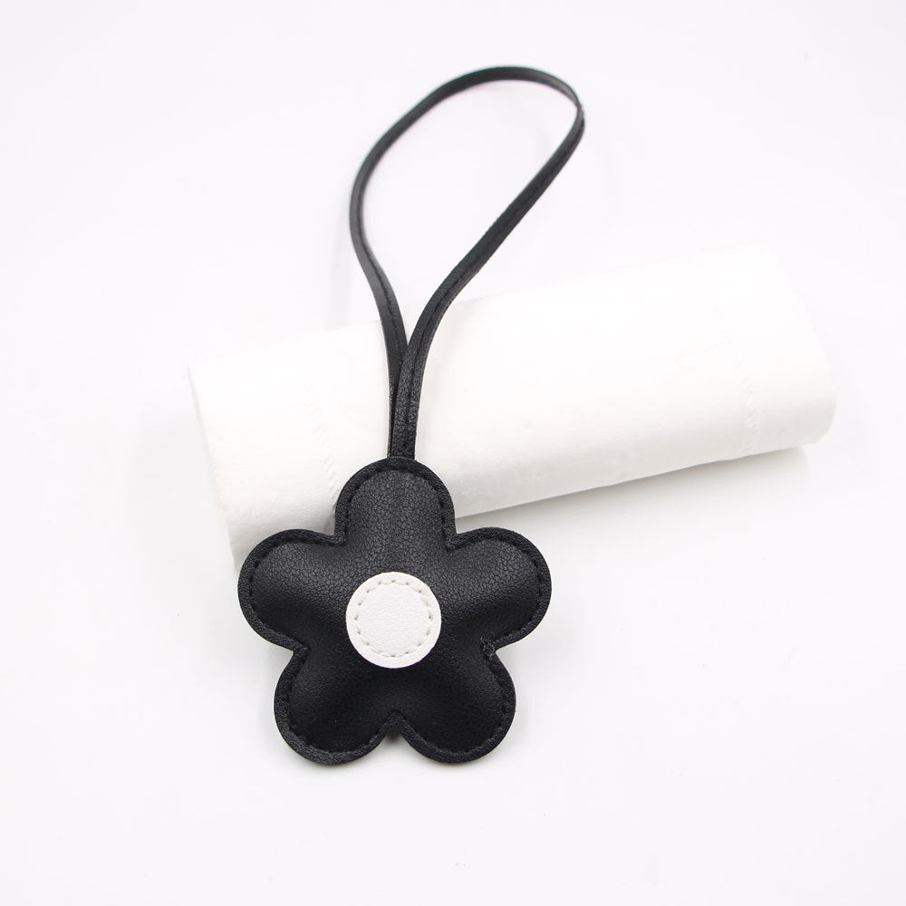 Wholesale Trendy Cherry Blossom Flower Faux Leather Bag Charm Pendant Fashion Accessory For Party Gift Boutique Resale