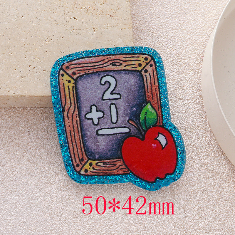 Wholesale 10pcs Cartoon DIY Acrylic Slides and Sequins Acrylic Flatback